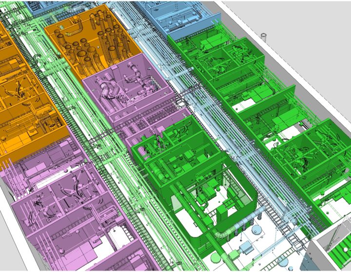 BIM models of Jorvi Hospital have been divided into over 200 takt areas using Simplebim.